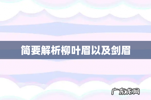 简要解析柳叶眉以及剑眉