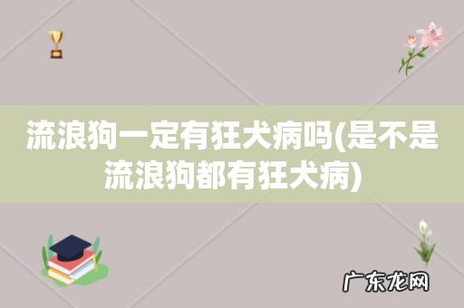 是不是流浪狗都有狂犬病 流浪狗一定有狂犬病吗