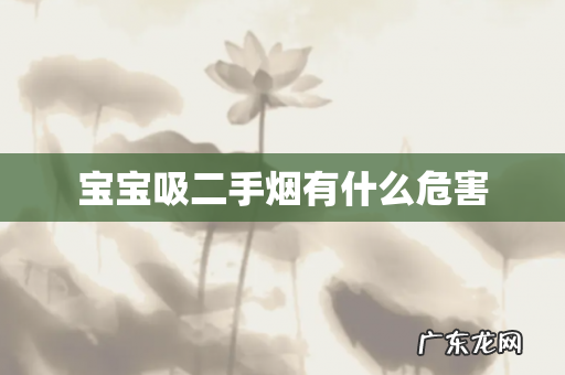 宝宝吸二手烟有什么危害