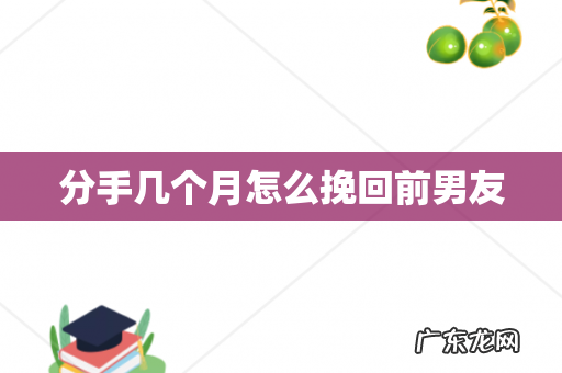 分手几个月怎么挽回前男友