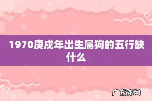 1970庚戌年出生属狗的五行缺什么