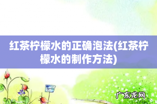 红茶柠檬水的制作方法 红茶柠檬水的正确泡法