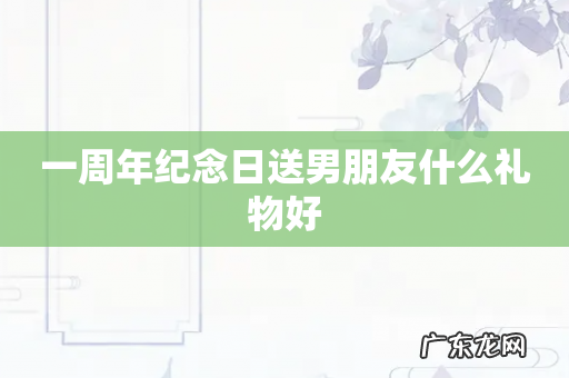 一周年纪念日送男朋友什么礼物好