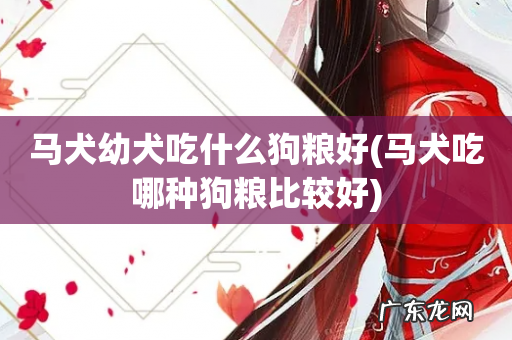 马犬吃哪种狗粮比较好 马犬幼犬吃什么狗粮好