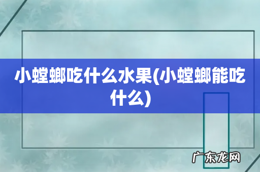 小螳螂能吃什么 小螳螂吃什么水果