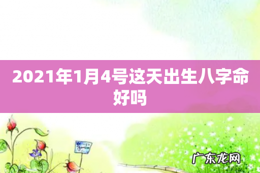 2021年1月4号这天出生八字命好吗