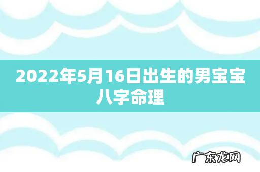 2022年5月16日出生的男宝宝八字命理