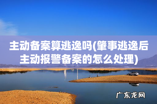 肇事逃逸后主动报警备案的怎么处理 主动备案算逃逸吗