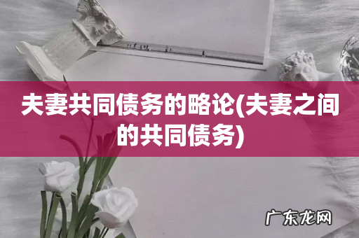 夫妻之间的共同债务 夫妻共同债务的略论