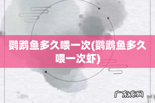 鹦鹉鱼多久喂一次虾 鹦鹉鱼多久喂一次