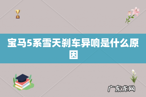宝马5系雪天刹车异响是什么原因