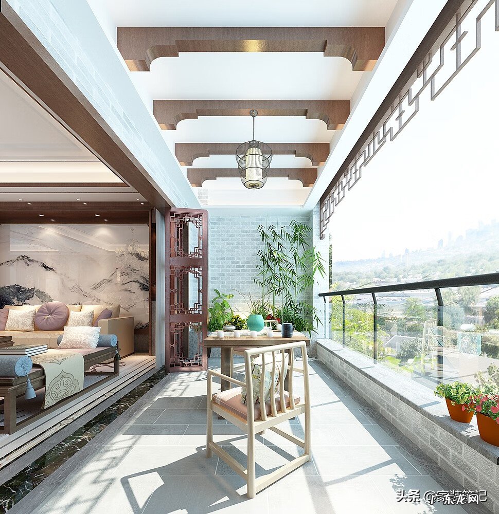 新中式入门玄关 中式进门玄关设计