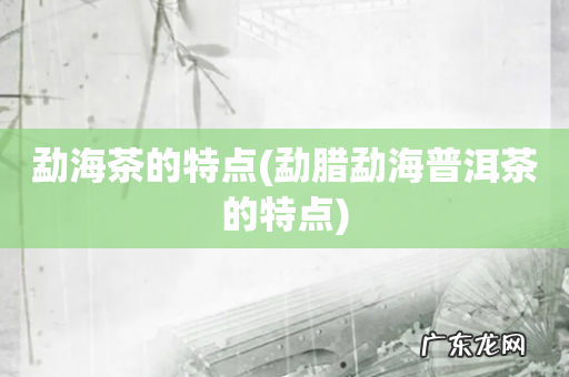 勐腊勐海普洱茶的特点 勐海茶的特点