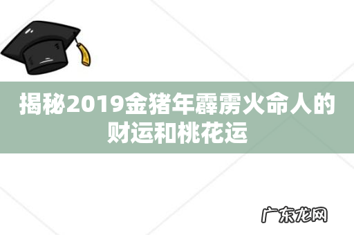 揭秘2019金猪年霹雳火命人的财运和桃花运