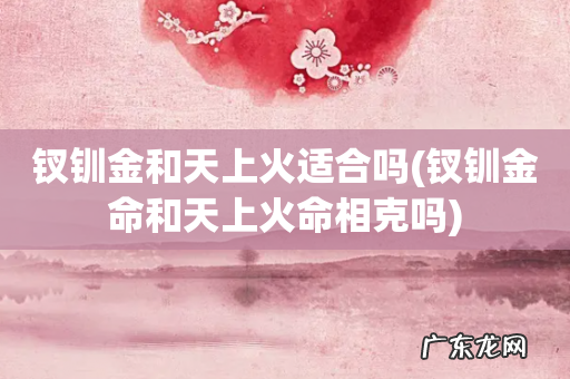 钗钏金命和天上火命相克吗 钗钏金和天上火适合吗
