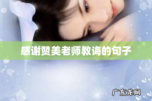 感谢赞美老师教诲的句子