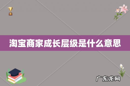 淘宝商家成长层级是什么意思
