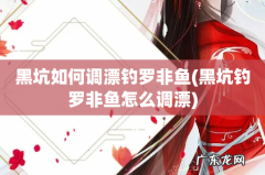黑坑钓罗非鱼怎么调漂 黑坑如何调漂钓罗非鱼