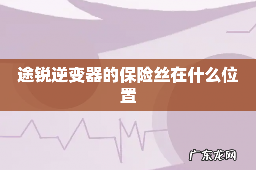 途锐逆变器的保险丝在什么位置