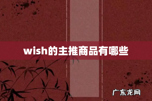 wish的主推商品有哪些
