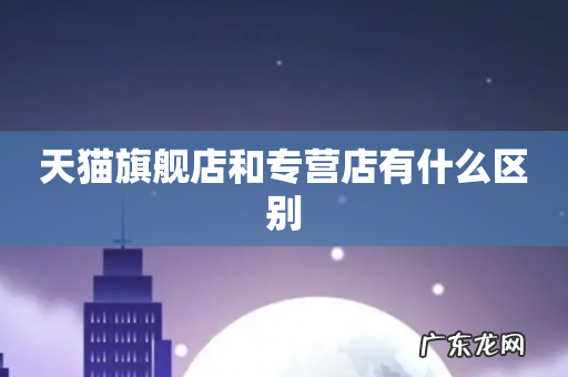 天猫旗舰店和专营店有什么区别