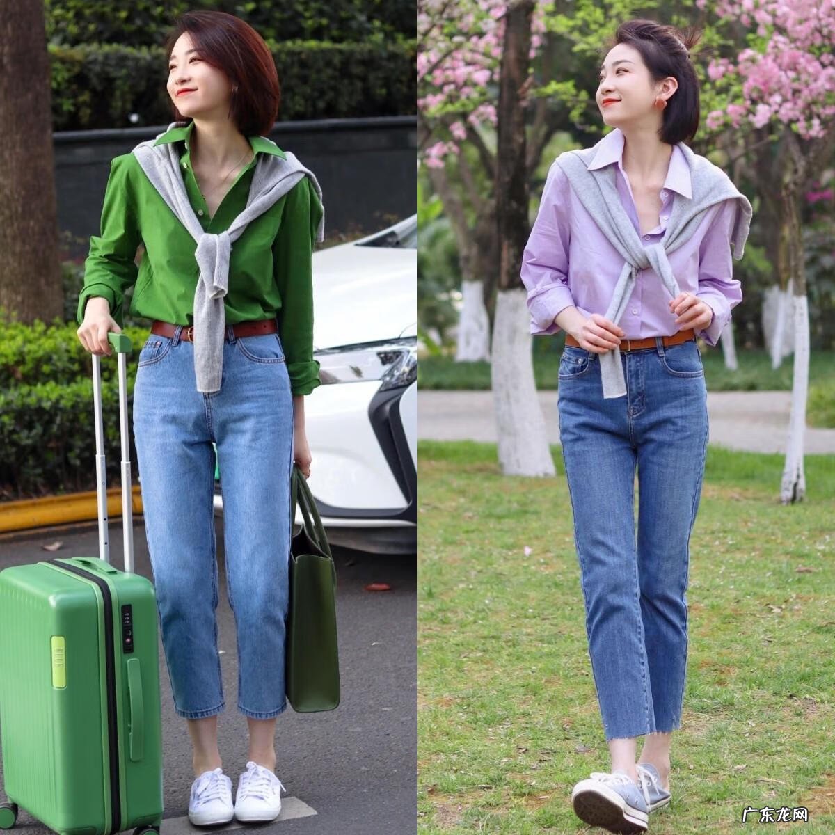 牛仔裤搭配什么颜色的T恤