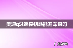 奥迪q5l遥控钥匙能开车窗吗