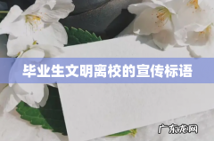 毕业生文明离校的宣传标语
