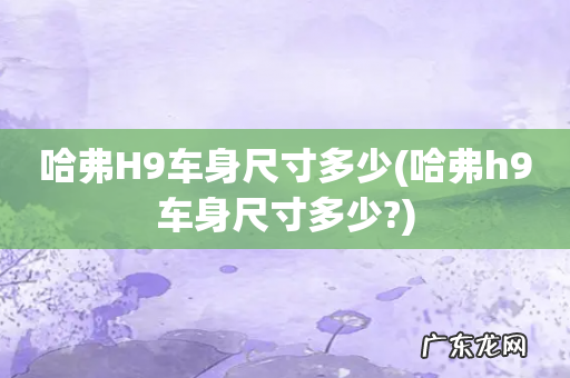 哈弗h9车身尺寸多少? 哈弗H9车身尺寸多少