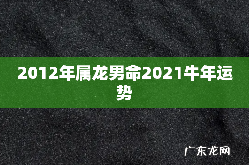 2012年属龙男命2021牛年运势