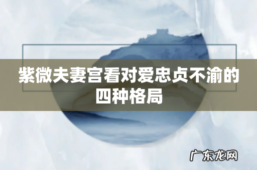紫微夫妻宫看对爱忠贞不渝的四种格局