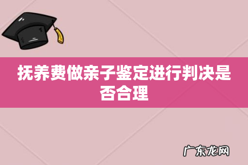 抚养费做亲子鉴定进行判决是否合理