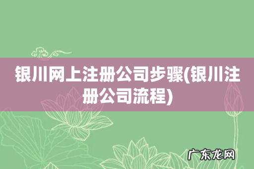 银川注册公司流程 银川网上注册公司步骤