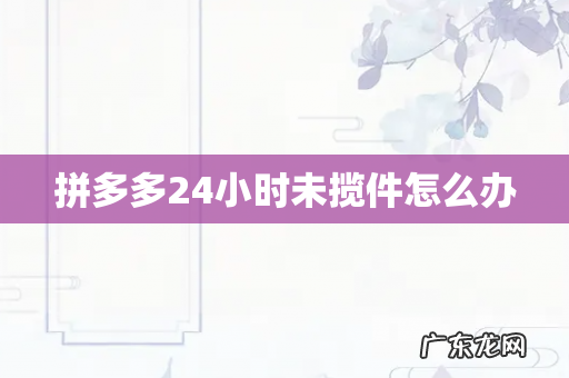拼多多24小时未揽件怎么办