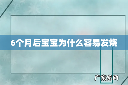 6个月后宝宝为什么容易发烧