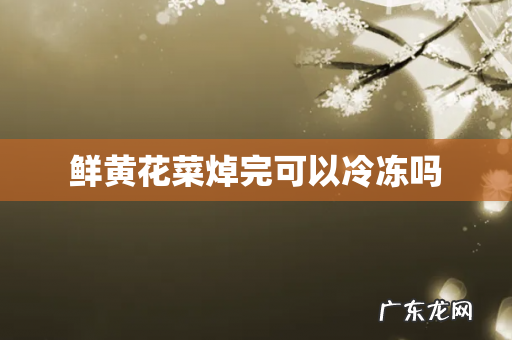鲜黄花菜焯完可以冷冻吗