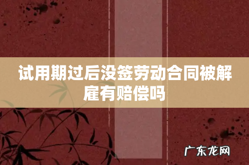 试用期过后没签劳动合同被解雇有赔偿吗