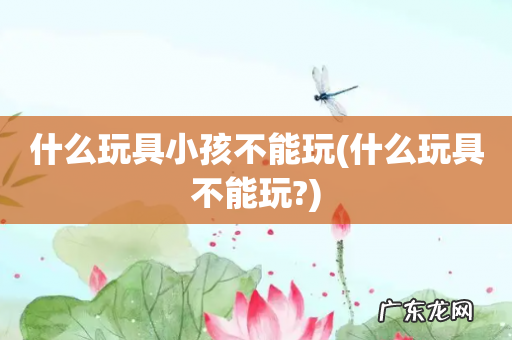 什么玩具不能玩? 什么玩具小孩不能玩