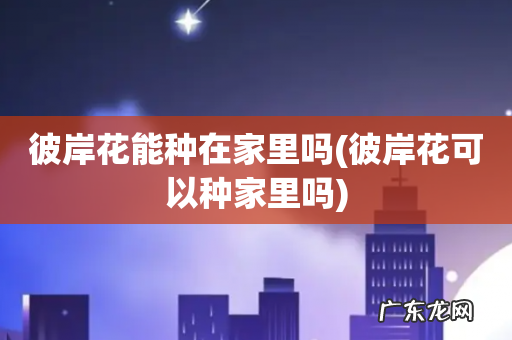 彼岸花可以种家里吗 彼岸花能种在家里吗