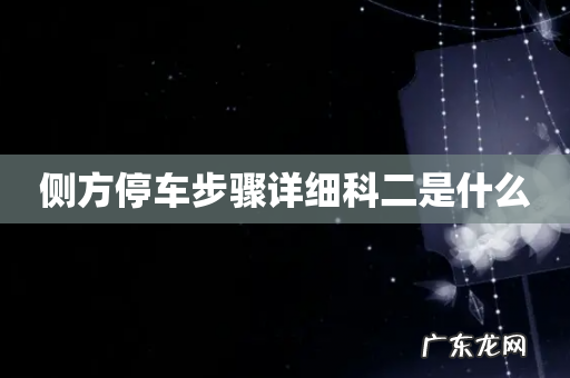 侧方停车步骤详细科二是什么