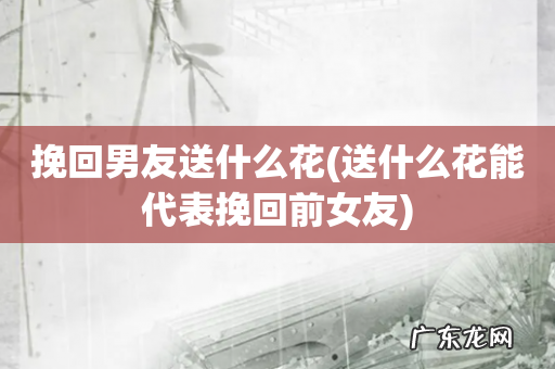 送什么花能代表挽回前女友 挽回男友送什么花