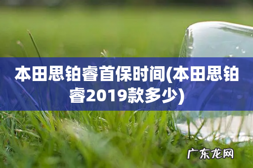本田思铂睿2019款多少 本田思铂睿首保时间