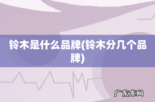 铃木分几个品牌 铃木是什么品牌