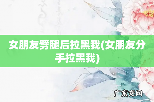 女朋友分手拉黑我 女朋友劈腿后拉黑我