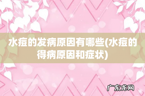 水痘的得病原因和症状 水痘的发病原因有哪些