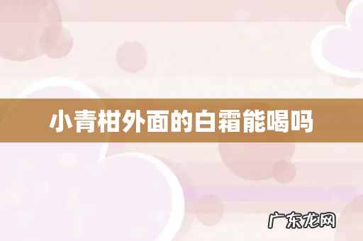 小青柑外面的白霜能喝吗