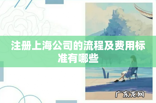 注册上海公司的流程及费用标准有哪些