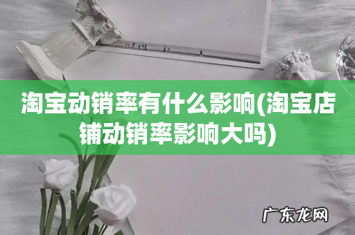淘宝店铺动销率影响大吗 淘宝动销率有什么影响