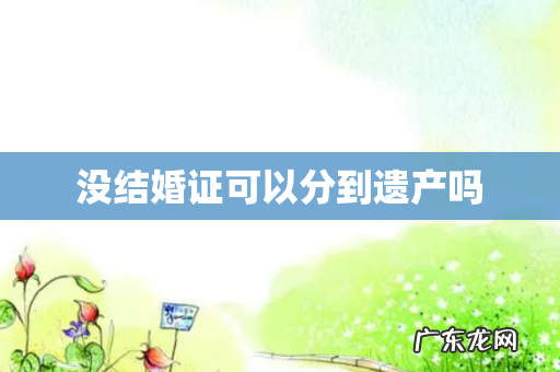 没结婚证可以分到遗产吗