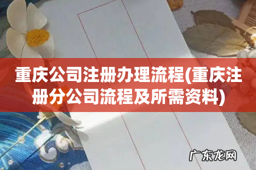 重庆注册分公司流程及所需资料 重庆公司注册办理流程